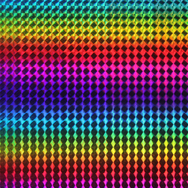 SELF ADHESIVE SPECIAL OFFER -  Holographic Rainbow :- Rainbow Lens - A4 sheet