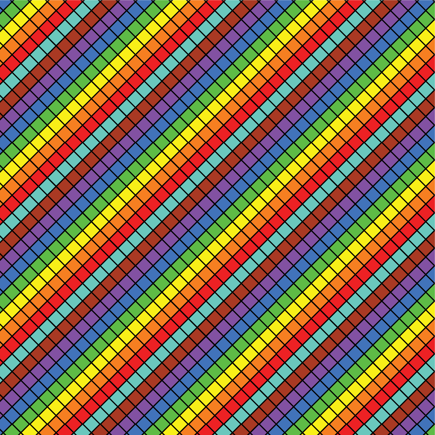 Self Adhesive Pattern Vinyl - Rainbow 10