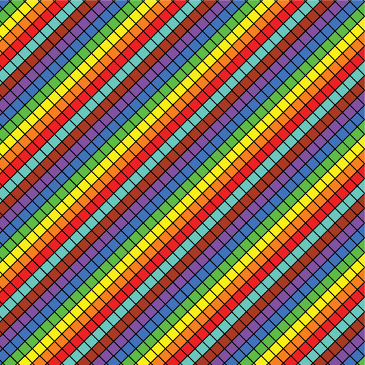 HTV Pattern Vinyl - Rainbow 10