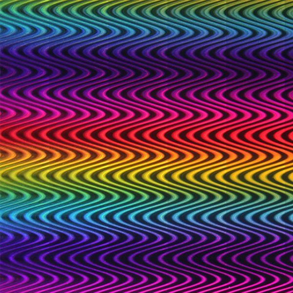 SELF ADHESIVE SPECIAL OFFER - Holographic Rainbow :- Rainbow Waves - A4 sheet