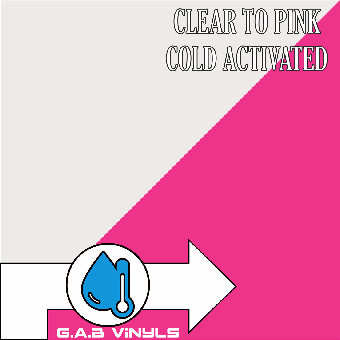 Cold Activated :- Clear to Pink - Mini Roll