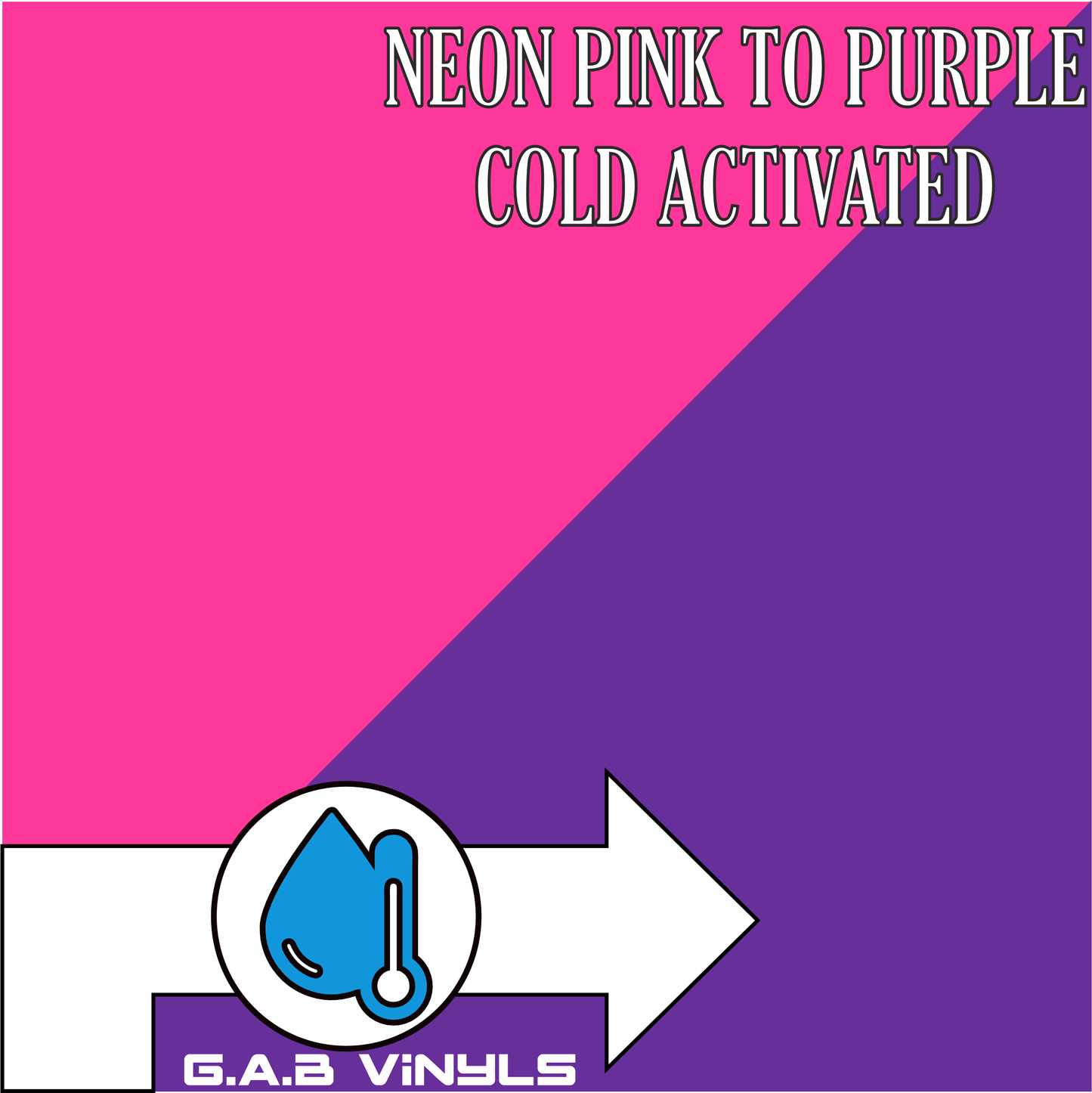 Cold Activated :- Neon Pink to Purple - Metre