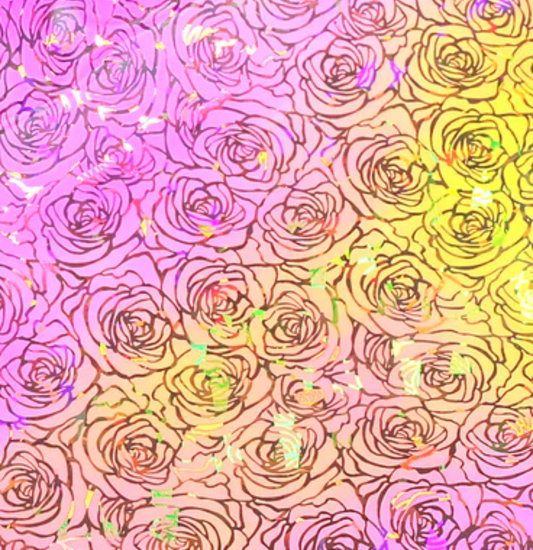 Opal Patterns :- Pink/Yellow Roses - Metre