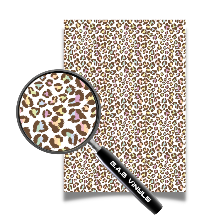 Self Adhesive Pattern Vinyl - Leopard Pastel 2