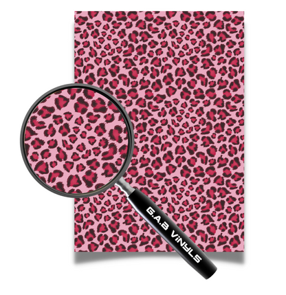 Self Adhesive Pattern Vinyl - Leopard Pink