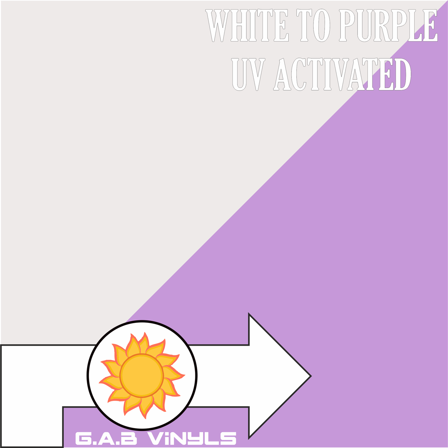 UV Activated :-White to Purple - Mini Roll