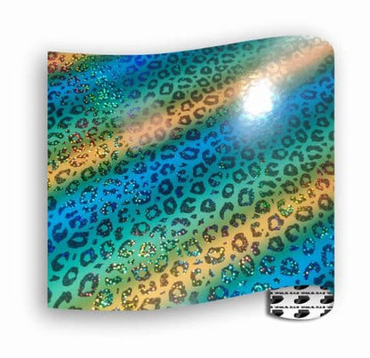 Holographic Yellow/Green :- Yellow Green Leopard - Mini Roll