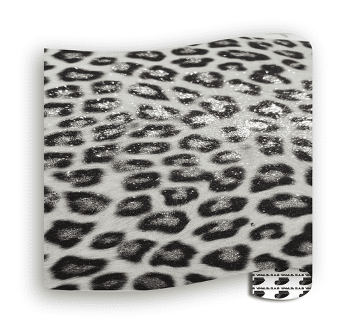 Glitter Patterns (Textured) - Black/White Leopard - Mini Roll