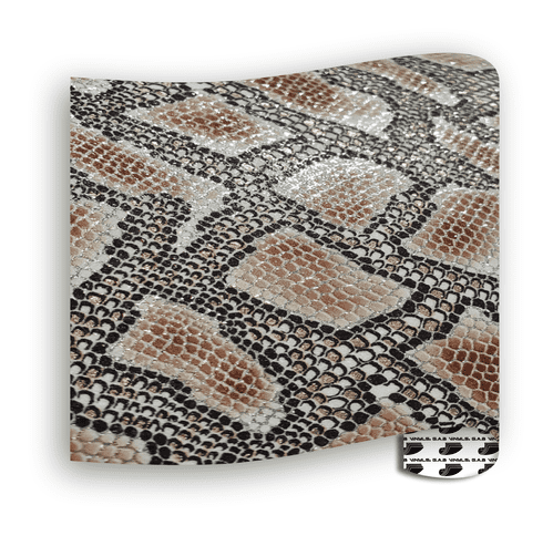 Glitter Patterns (Textured) - Gold/Brown Snake Skin - Mini Roll